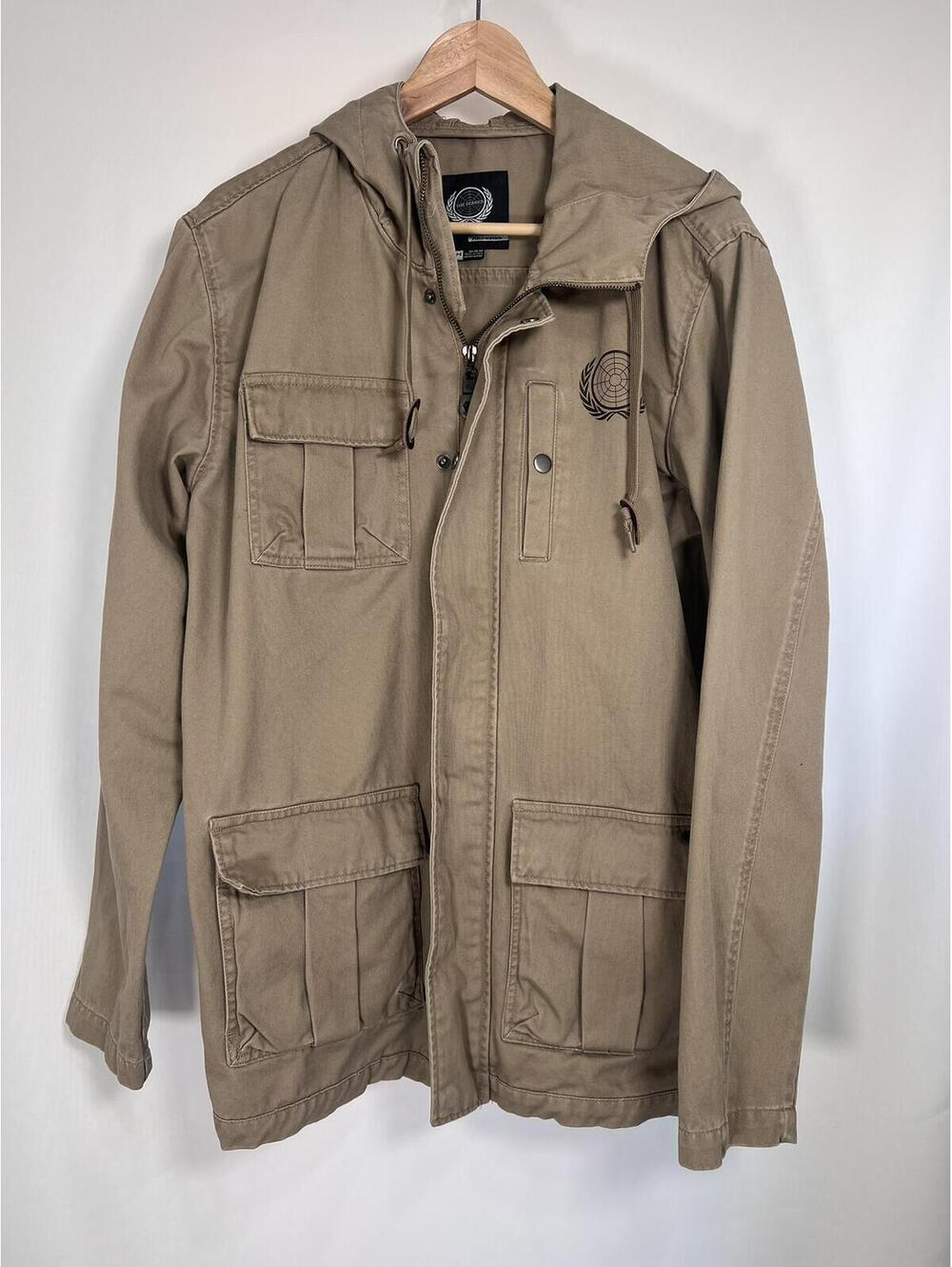 The Berrics Military Field Jacket Men's Medium Tan Chaki